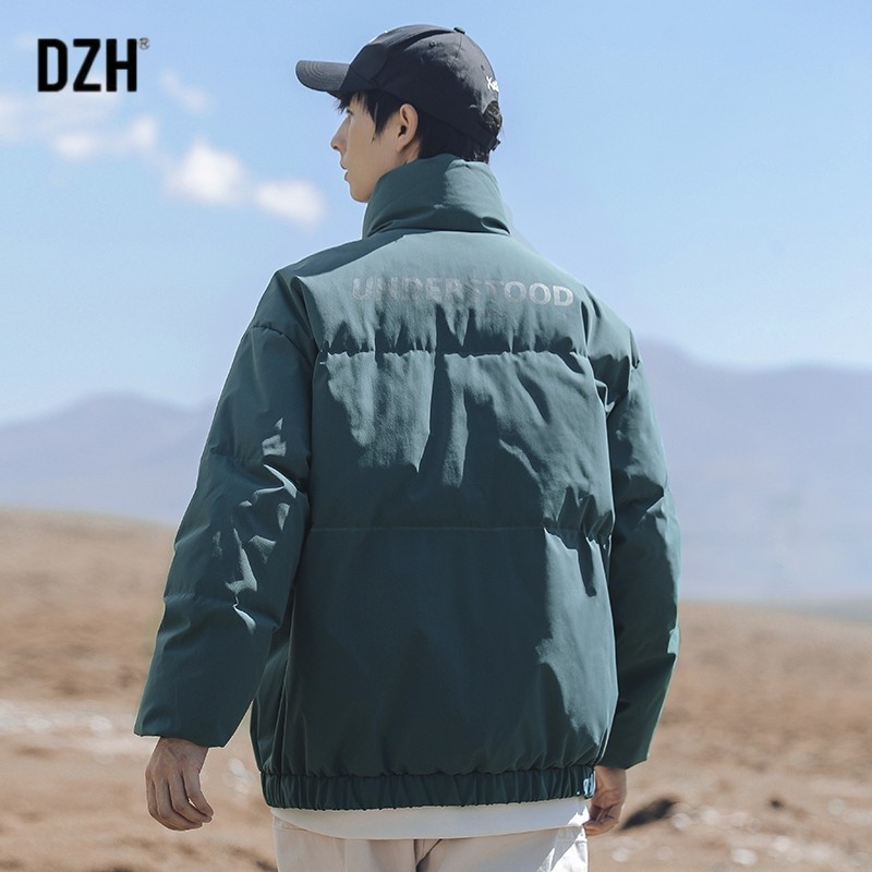 男士绿色潮牌短款男装2021新款棉服 dzh棉衣