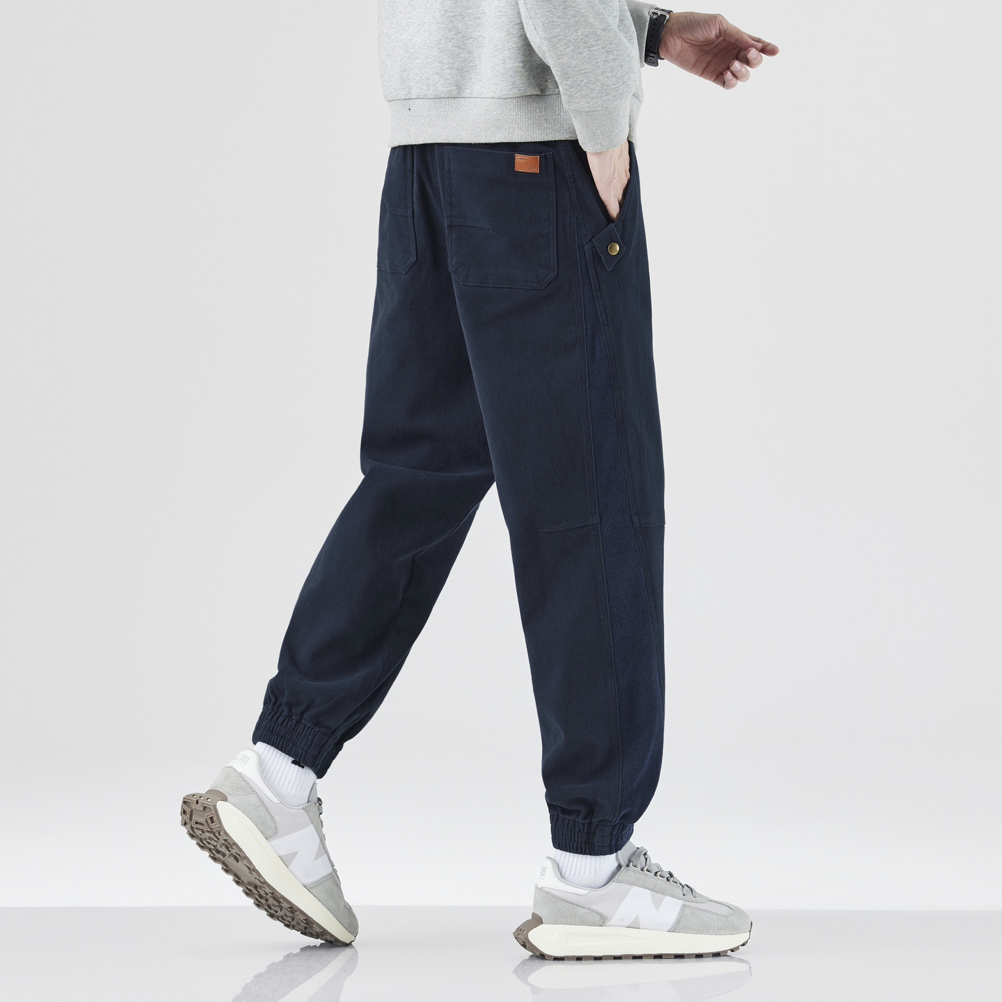 男士卡其色宽松裤子冬重磅卫裤男款加厚2025新款束脚工装裤运动裤,淘宝优惠券,粉丝福利购,淘宝优惠卷