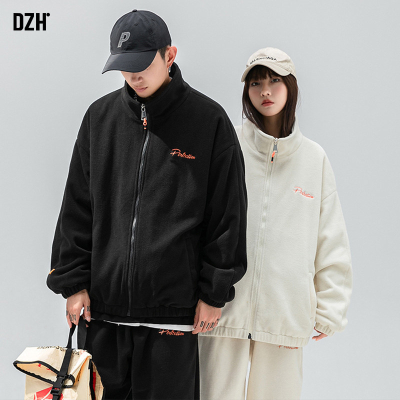 男士情侣冬季摇粒绒外套冬男装褂子 dzh夹克