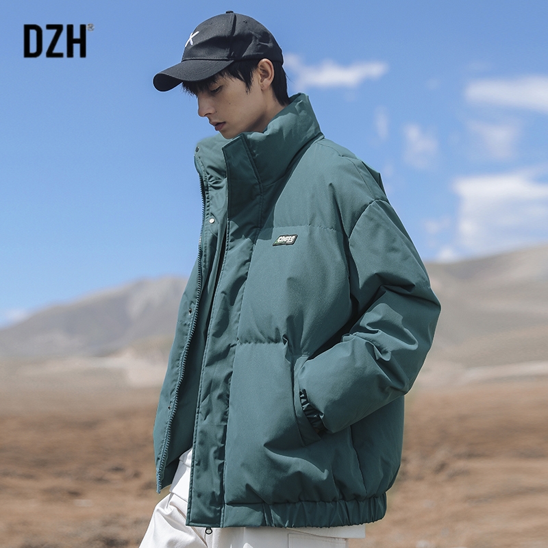 男士绿色潮牌短款男装2021新款棉服 dzh棉衣