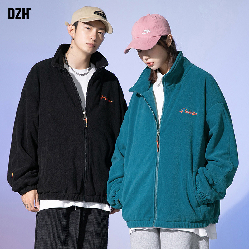 男士情侣冬季摇粒绒外套冬男装褂子 dzh夹克