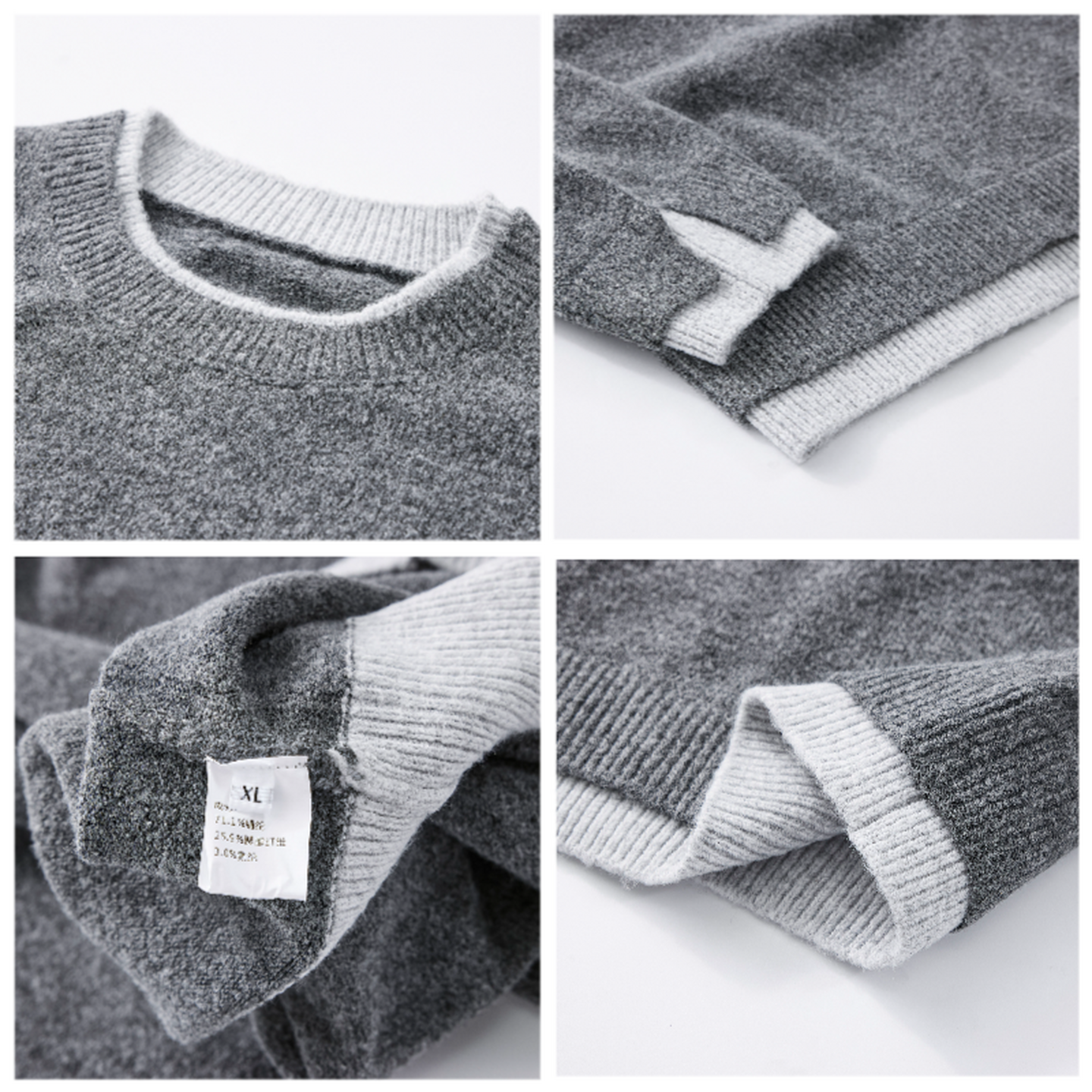 男士灰色假两件毛衣男内搭可外穿打底衫套头针织衫秋冬款2025新款,淘宝优惠券,粉丝福利购,淘宝优惠卷