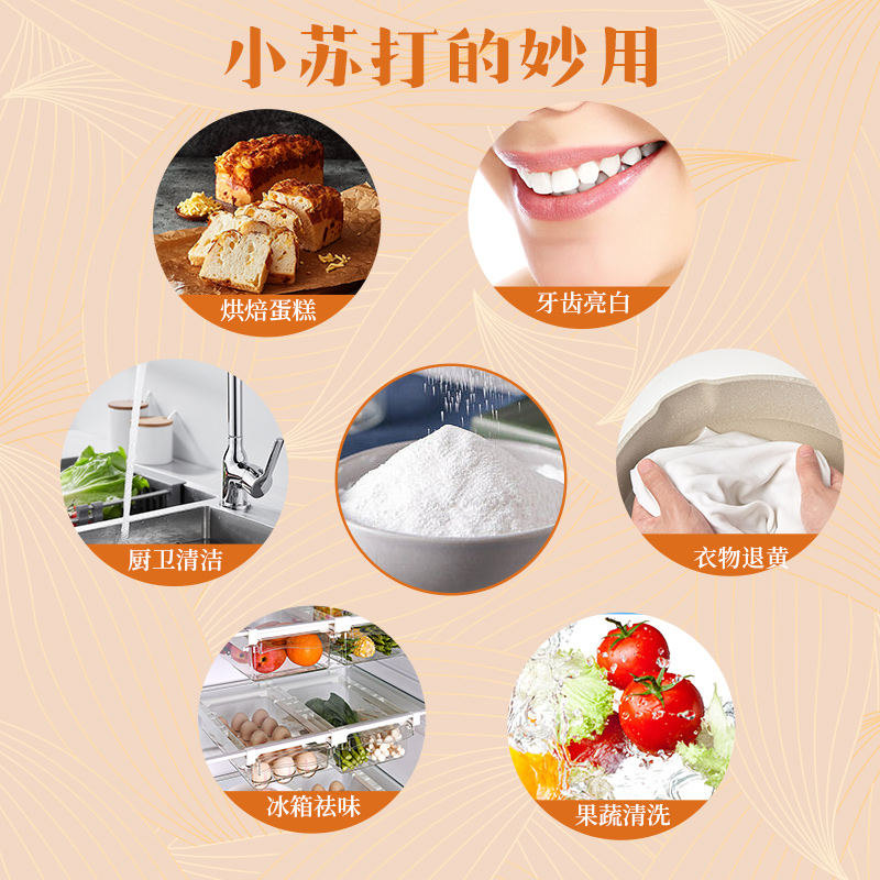 食用小苏打粉清洁去污衣服美白牙齿苏打粉家用多功能食品级小苏打_粮油调味_速食_干货_烘焙