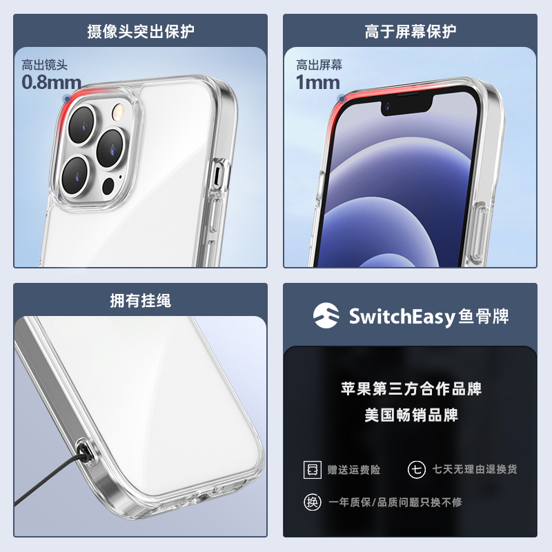 美国Switcheasy适用苹果iphone13promax手机壳防摔透明男女新款 - 图3