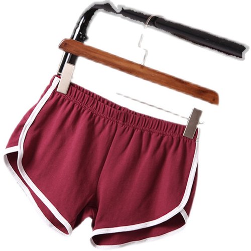 外贸运动短裤女式家居休闲纯色跑步短裤时尚瑜伽沙滩裤糖果色热裤 - 图3