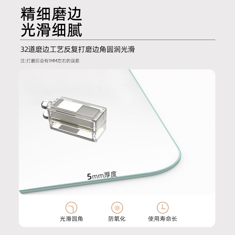 轻奢无框全身镜免打孔穿衣镜壁挂式卧室家用试衣防爆镜子贴墙自粘 - 图2