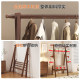 Bedroom floor-standing clothes rack solid wood clothes storage rack