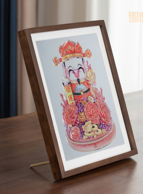 铜雕画《财神到（桌面）》