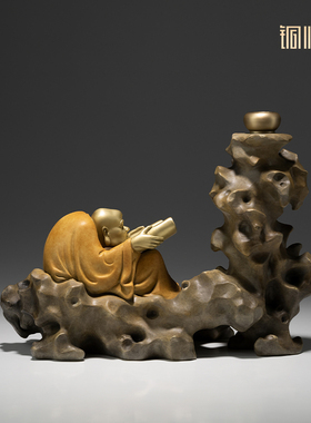 铜师傅《禅语》客厅桌面铜摆件 家居装饰工艺品