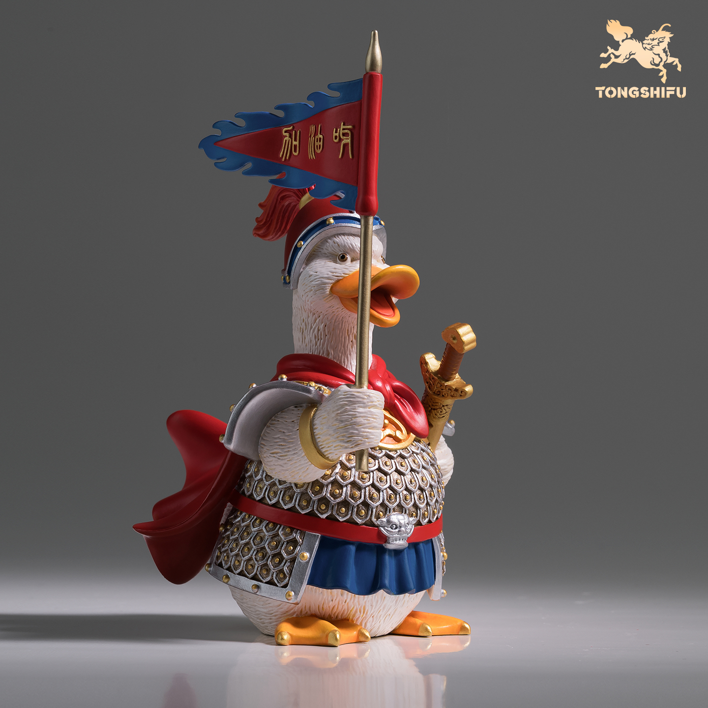 铜师傅《冲鸭》客厅桌面铜鸭子摆件 家居装饰工艺品加油礼物 - 图0