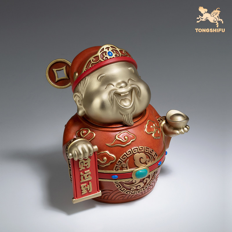 铜师傅《财运到》客厅桌面铜财神爷摆件 家居装饰工艺品,淘宝优惠券,粉丝福利购,淘宝优惠卷