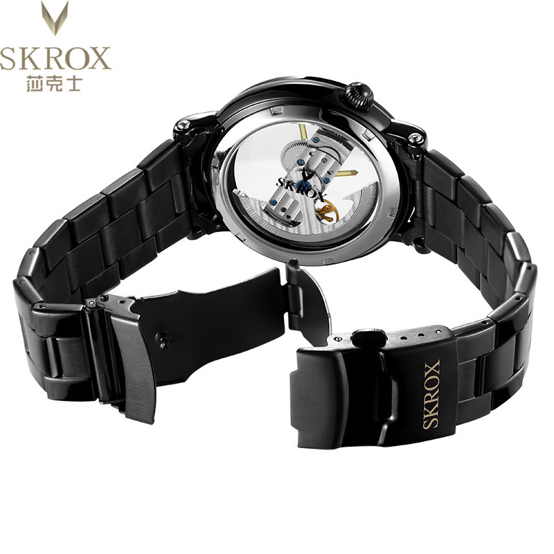 官方新款黑科技概念陀飞轮全机械表 skrox国产腕表