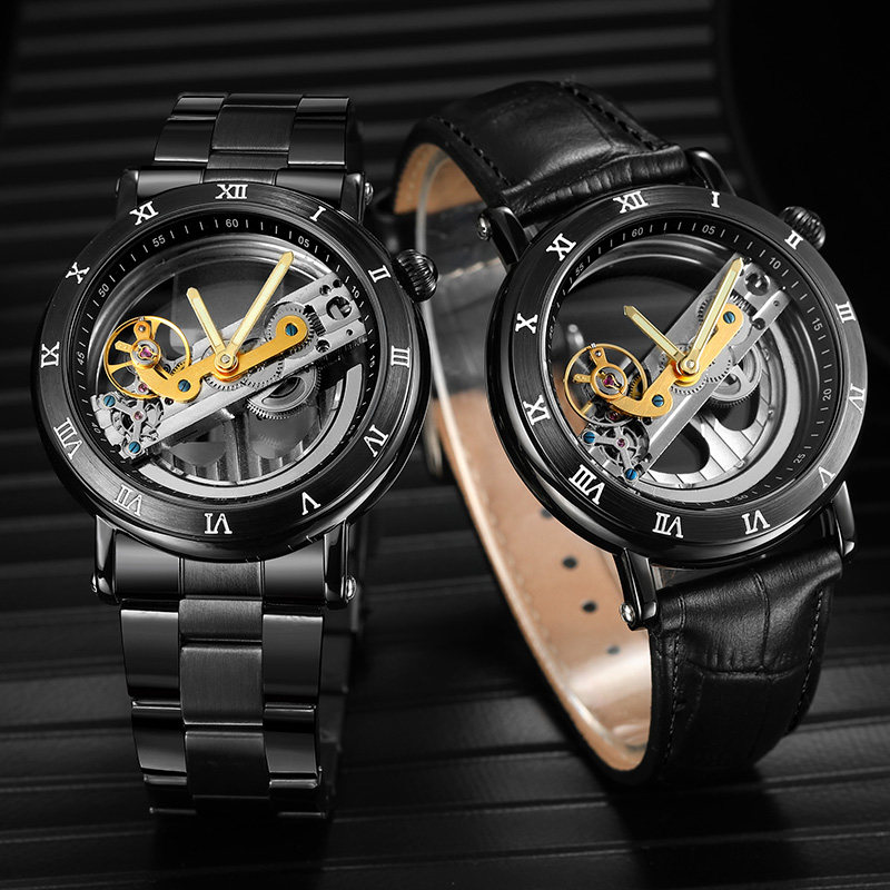 官方新款黑科技概念陀飞轮全机械表 skrox国产腕表