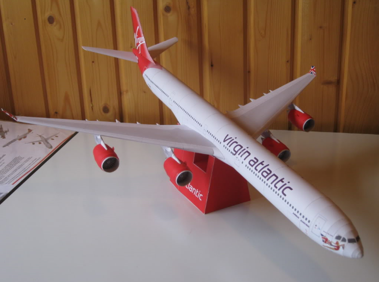 送胶水纸模型空中客车A340飞机DIY手工大溪地维珍汉莎国泰中华3D,淘宝优惠券,粉丝福利购,淘宝优惠卷