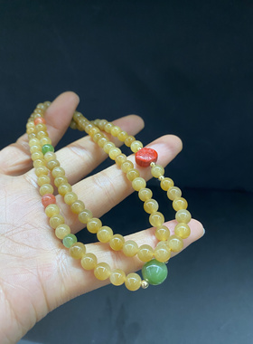 新疆直发包邮天然和田玉且末糖玉手链手串6mm带证书