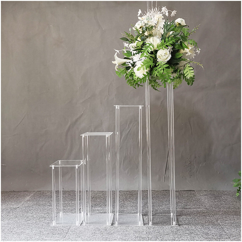 新款透明亚克力几何方架路引烛台婚庆道具几何花架橱窗装饰布置架,淘宝优惠券,粉丝福利购,淘宝优惠卷