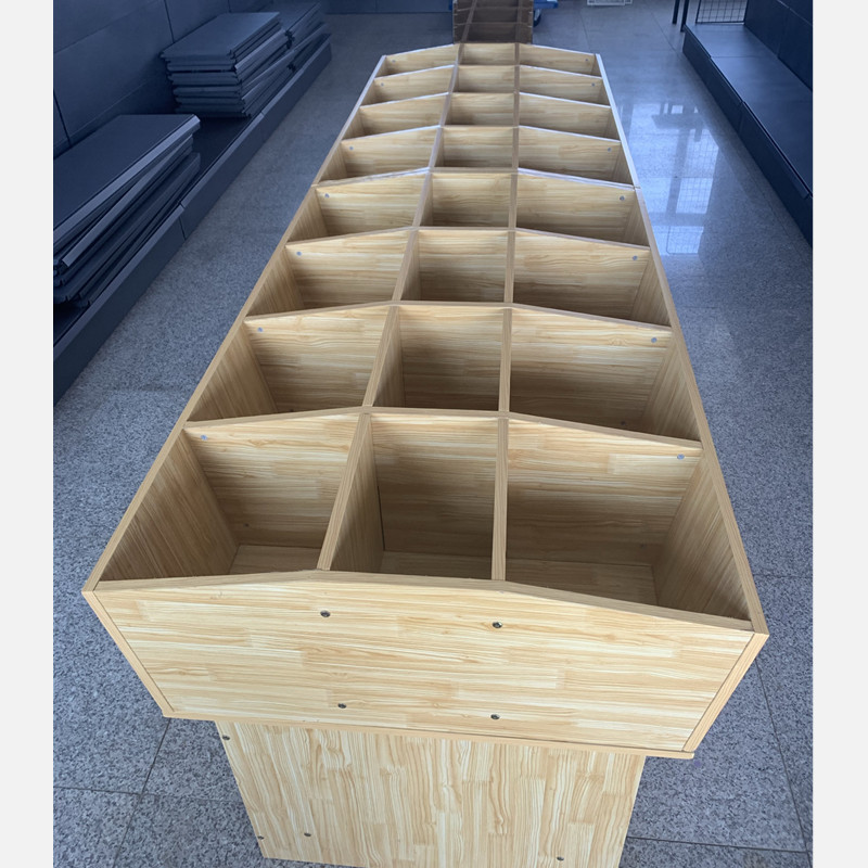 超市五谷杂粮干果展示柜木质货架米粮桶米斗零食粮食架子散装柜子 - 图2