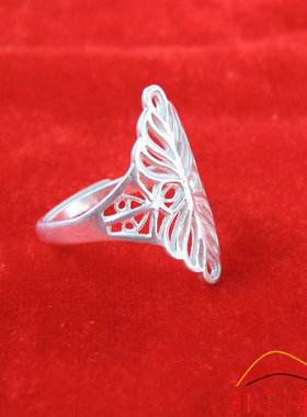 正宗大凉山彝族银饰戒指女生手工