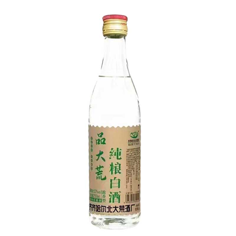 12瓶 黑龙江白酒 品大荒纯粮白酒52度 半斤装 250mlx12瓶 - 图3