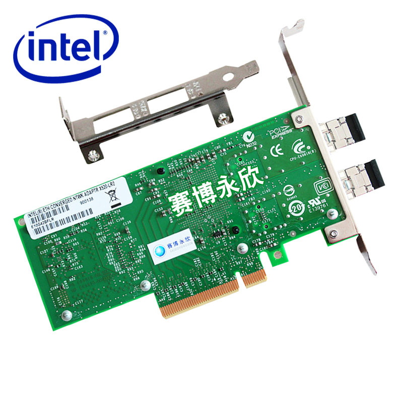 Intel英特尔万兆网卡X520LR2 双口单模Intel82599 10G双口光纤E10G42BFLR - 图0