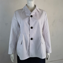 Red memory 65 female sea white single blouse glue wood buckle pure white stock Old work Anblouse Uniform Temptation