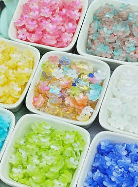 琉璃五瓣桃花小花瓣立体中孔花朵diy手工制作古风发簪材料配件