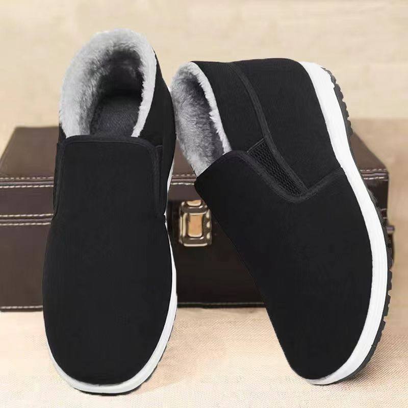 冬季加绒加厚老北京布鞋男棉鞋保暖防滑布鞋工作一脚蹬懒人棉布鞋,淘宝优惠券,粉丝福利购,淘宝优惠卷