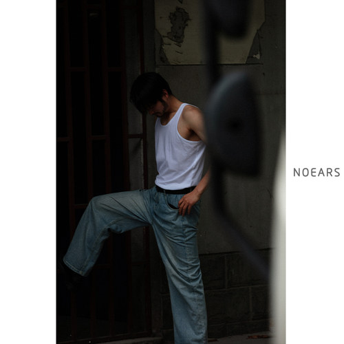 NOEARS复古工装浅色高腰宽松牛仔垂坠感直筒拖地长裤日系重磅水洗 - 图2