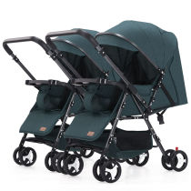 Clear cabin special price twin baby stroller can be split up and down reversible double trolley folding second-tire baby