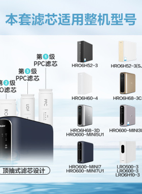 海尔净水器机HRO400-4C/4E/4G/4V/4W/6H60/6H52/600mini7原装滤芯