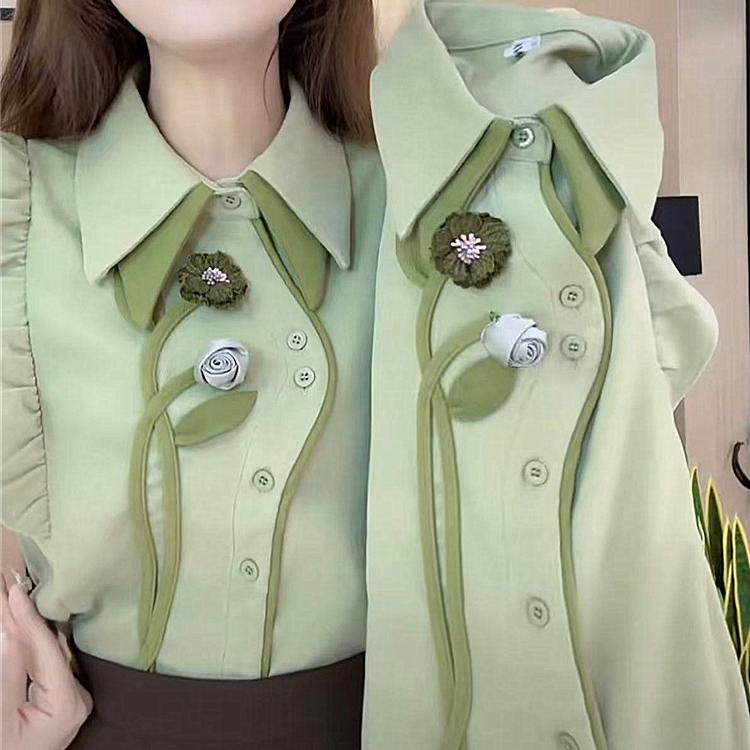 高档2025秋冬季新款宽松大码加孕港味立体花朵设计感洋气复古上衣,淘宝优惠券,粉丝福利购,淘宝优惠卷