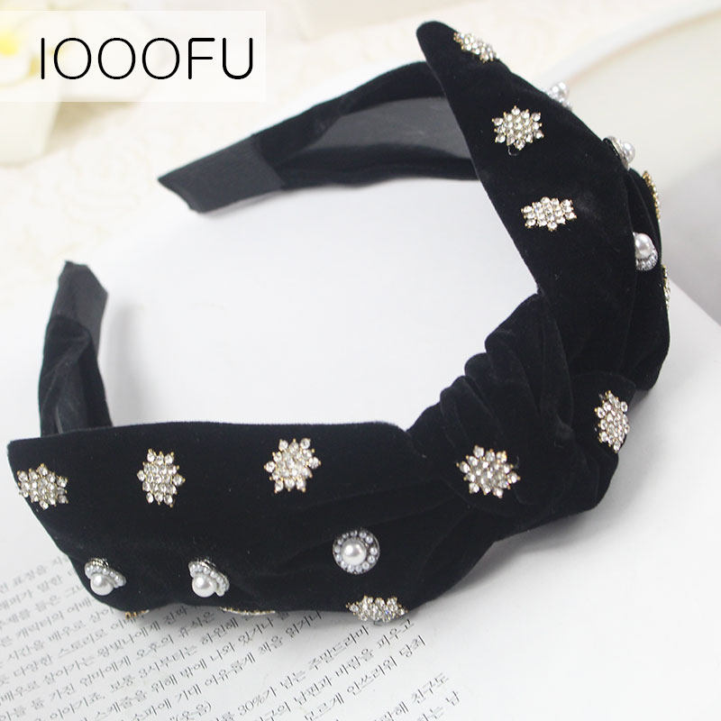 宽边六边形雪花装饰防滑闪闪头箍 旺千福发饰