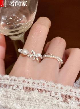 甜美精致蝴蝶结戒指女简约时尚