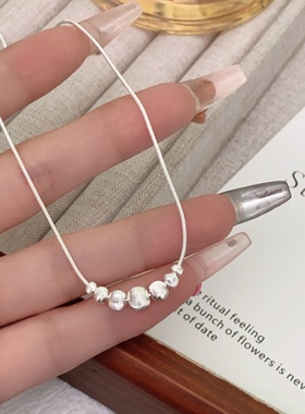 名尚家新款猫眼珠项链女锁骨链