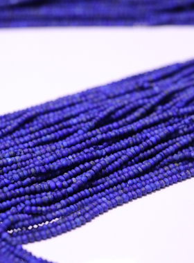 纯天然阿富汗磨砂桶珠Diy青金石