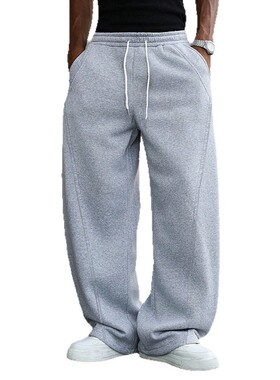 Casual Men's Sports Pants with Curved Cut休闲 运动裤弯刀男裤