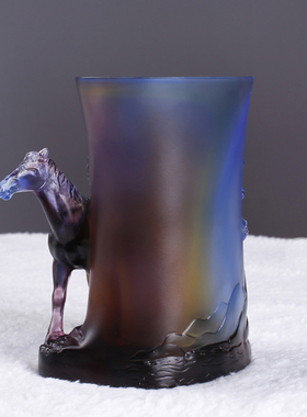 琉璃笔筒同学聚会送老师工艺礼品