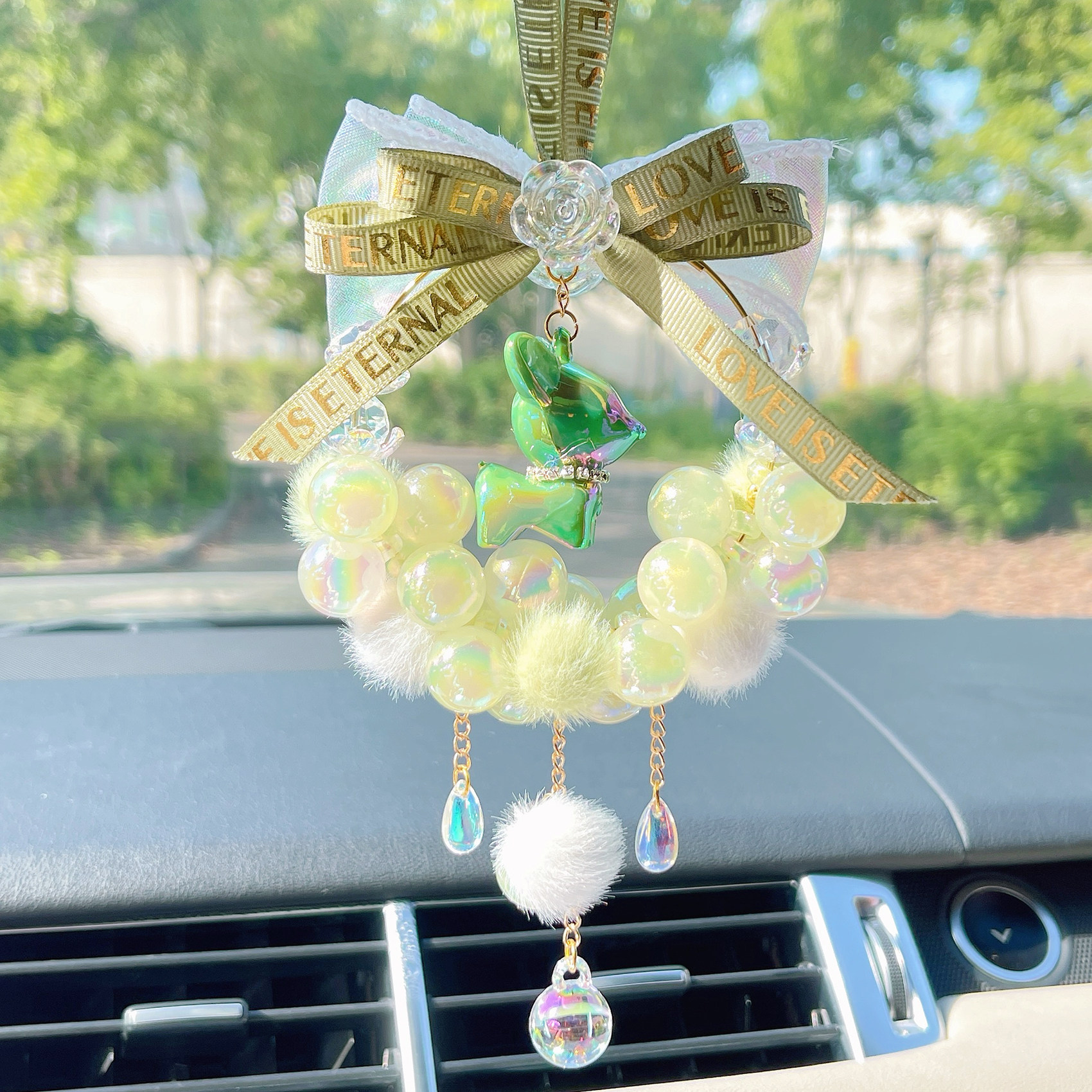 一鹿平安可爱炫彩小鹿车挂汽车装饰品后视镜吊坠挂饰女生车载挂件,淘宝优惠券,粉丝福利购,淘宝优惠卷