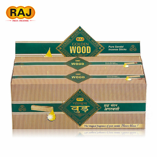 RAJ印度香 黄金木Wood 印度原装进口老山檀香手工香薰熏香线香004 - 图0