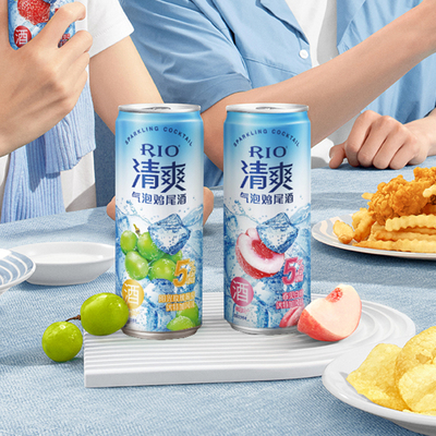 RIO锐澳预调鸡尾酒低度酒5度清爽8度强爽330m*5罐气泡果酒甜酒