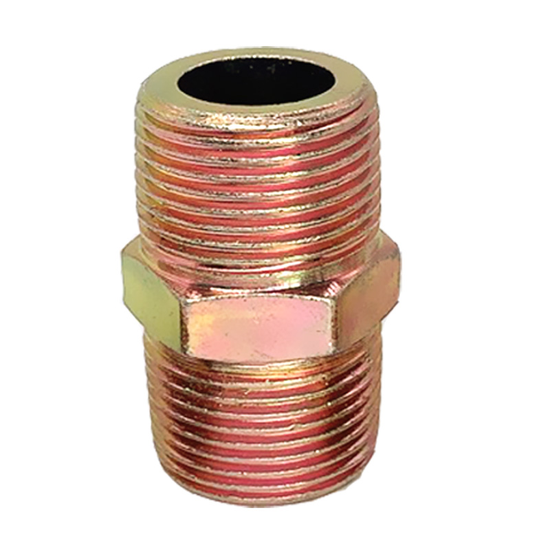 高压油管配件液压过渡接头直通英制4分6分1寸平头扩口尖头对丝彩