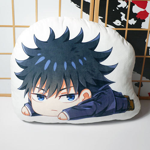 咒术回战周边抱枕五条悟伏黑惠虎杖悠仁毛绒趴趴公仔动漫周边包邮 - 图2