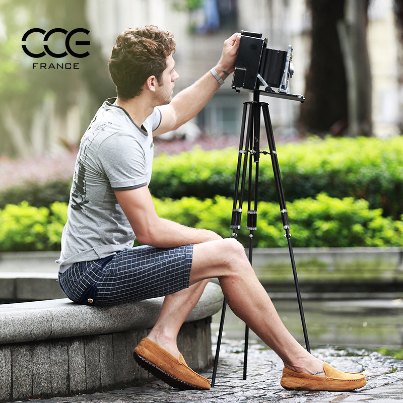 CCE男鞋大码一脚蹬豆豆鞋男女同款手工软底开车鞋休闲皮鞋2382,淘宝优惠券,粉丝福利购,淘宝优惠卷