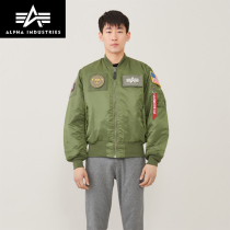 American Alpha Alpha Industrial Sashimi ma1 Flight Stand-up Jacket FLEX With Chapters Trendy Men And Women Short Jackets