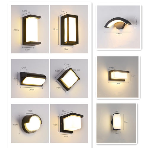 户外壁灯洗墙灯别墅庭院阳台过道走廊门口户外防水外墙暖光感应灯 - 图1