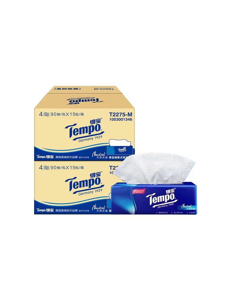 【自播间】Tempo得宝无香软抽四层加厚30包起囤货装抽纸餐巾纸巾