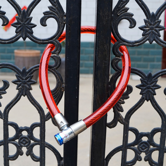 Bicycle mountain bike chain lock wire lock anti-theft lock