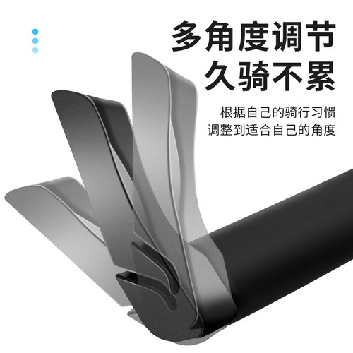 山地车自行车铝合金副把手牛角羊角小付把橡胶套手把把套配件装备 - 图0