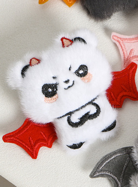 万圣节胸针可爱恶魔猫毛绒公仔