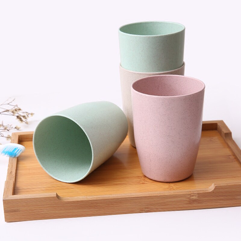 刷牙杯漱口杯简约牙刷杯子情侣洗漱杯家用牙缸杯小麦桔梗水杯套装